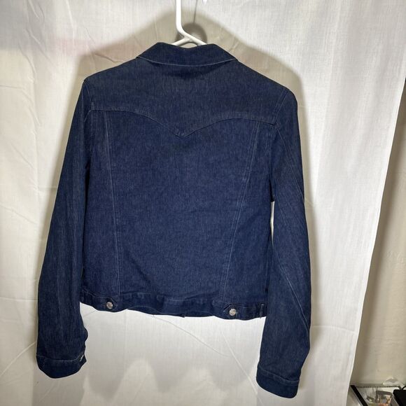 Paris Blues Vintage 90s Y2K  Jacket Womens XL  Dark Wash Made In USA Jean - Picture 13 of 16